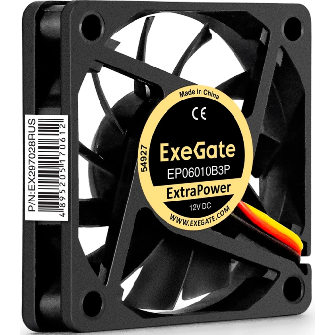 Вентилятор 12В DC EXEGATE EXTRAPOWER EP06010B3P EX297028RUS